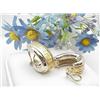 Image 1 : 14kt two-tone earrings with omega backs 8.2gr