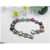 Image 1 : Antique bracelet with multi-colored cabochon ston