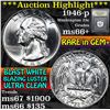 Image 1 : ***Auction Highlight*** 1946-p Washington Quarter 25c Graded GEM++ Unc By USCG (fc)