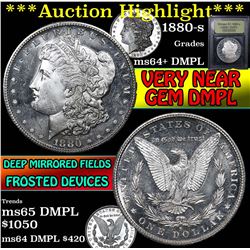 ***Auction Highlight*** 1880-s Morgan Dollar $1 Graded Choice Unc+ DMPL By USCG (fc)