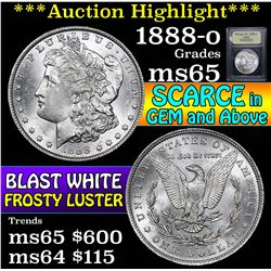 ***Auction Highlight*** 1888-o Morgan Dollar $1 Graded GEM Unc By USCG (fc)