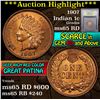 Image 1 : ***Auction Highlight*** 1907 Indian Cent 1c Graded GEM Unc RD By USCG (fc)