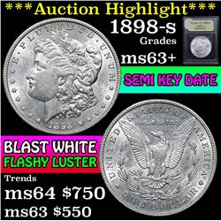 ***Auction Highlight*** 1898-s Morgan Dollar $1 Graded Select+ Unc By USCG (fc)