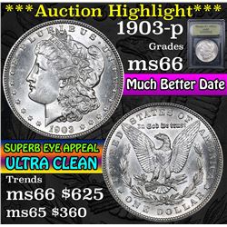 ***Auction Highlight*** 1903-p Morgan Dollar $1 Graded GEM+ Unc By USCG (fc)