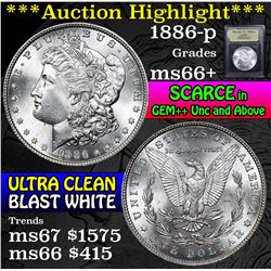 ***Auction Highlight*** 1886-p Morgan Dollar $1 Graded GEM++ Unc By USCG (fc)