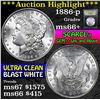 Image 1 : ***Auction Highlight*** 1886-p Morgan Dollar $1 Graded GEM++ Unc By USCG (fc)