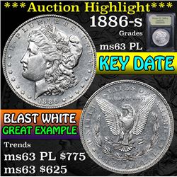 ***Auction Highlight*** 1886-s Morgan Dollar $1 Graded Select Unc PL By USCG (fc)
