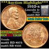 Image 1 : ***Auction Highlight*** 1910-s Lincoln Cent 1c Graded GEM Unc RD By USCG (fc)