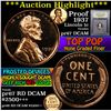 Image 1 : ***Auction Highlight*** 1937 Lincoln Cent 1c Graded Gem++ Proof Red Deep cameo By USCG (fc)