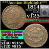 Image 1 : ***Auction Highlight*** 1814 Classic Head Large Cent 1c Graded vf+ By USCG (fc)