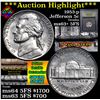 Image 1 : ***Auction Highlight*** 1953-p Jefferson Nickel 5c Graded Select Unc+ 5fs By USCG (fc)