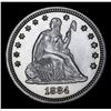 Image 6 : ***Auction Highlight*** 1884 Seated Liberty Quarter 25c Graded Choice Proof Cameo By USCG (fc)