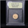 Image 2 : ***Auction Highlight*** 1913-p Gold Indian Quarter Eagle $2 1/2 Graded Choice Unc By USCG (fc)