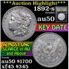 Image 1 : ***Auction Highlight*** 1892-s Morgan Dollar $1 Graded AU, Almost Unc By USCG (fc)
