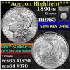 Image 1 : ***Auction Highlight*** 1891-s Morgan Dollar $1 Graded GEM Unc By USCG (fc)
