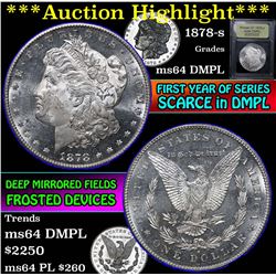***Auction Highlight*** 1878-s Morgan Dollar $1 Graded Choice Unc DMPL By USCG (fc)