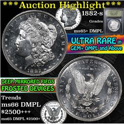 ***Auction Highlight*** 1882-s Morgan Dollar $1 Graded GEM+ DMPL By USCG (fc)