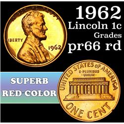 1962 Lincoln Cent 1c Grades Gem+ Proof Red