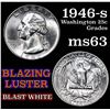 Image 1 : 1946-s Washington Quarter 25c Grades Select Unc