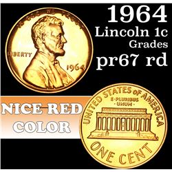 1964 Lincoln Cent 1c Grades Gem++ Proof Red
