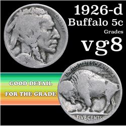 1926-d Buffalo Nickel 5c Grades vg, very good