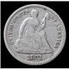 Image 2 : 1871-p Seated Liberty Half Dime 1/2 10c Grades vf+