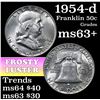 Image 1 : 1954-d Franklin Half Dollar 50c Grades Select+ Unc