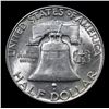 Image 3 : 1954-d Franklin Half Dollar 50c Grades Select+ Unc