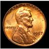 Image 2 : Mint Error 1957-p Cracked Skull  Lincoln Cent 1c Grades Select Unc RD