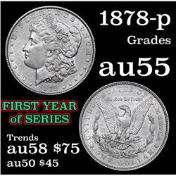1878-p Rev '79 Morgan Dollar $1 Grades Choice AU
