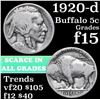Image 1 : 1920-d Buffalo Nickel 5c Grades f+
