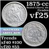 Image 1 : 1875-cc Seated Liberty Dime 10c Grades vf+