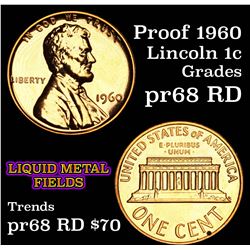 1960 Lincoln Cent 1c Grades Gem++ Proof Red