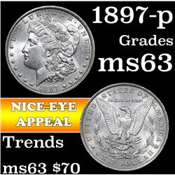 1897-p Morgan Dollar $1 Grades Select Unc