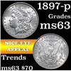 Image 1 : 1897-p Morgan Dollar $1 Grades Select Unc