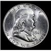Image 2 : 1949-p Franklin Half Dollar 50c Grades Select Unc+ FBL