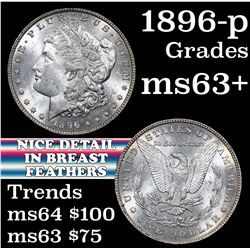 1896-p Morgan Dollar $1 Grades Select+ Unc