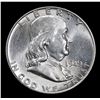 Image 2 : 1949-p Franklin Half Dollar 50c Grades Choice Unc