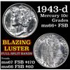 Image 1 : 1943-d Mercury Dime 10c Grades GEM++ FSB