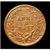 Image 3 : 1863 Army & Navy Civil War Token 1c Grades xf