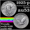 Image 1 : 1925-p Standing Liberty Quarter 25c Grades Select AU