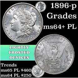 1896-p Morgan Dollar $1 Grades Choice Unc+ PL