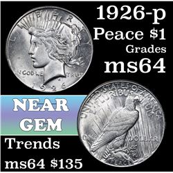 1926-p Peace Dollar $1 Grades Choice Unc