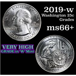 2019-w Washington Quarter 25c Grades GEM++ Unc