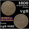 Image 1 : 1806 Draped Bust Large Cent 1c Grades vg, very good
