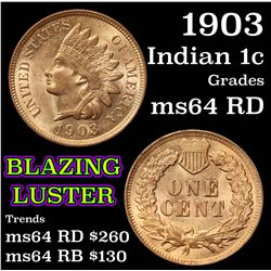 1903 Indian Cent 1c Grades Choice Unc RD