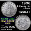Image 1 : 1906 Liberty Nickel 5c Grades Choice+ Unc