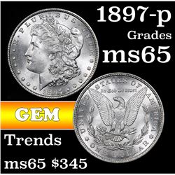 1897-p Morgan Dollar $1 Grades GEM Unc