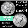Image 1 : 1923-d Peace Dollar $1 Grades Choice Unc