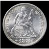 Image 2 : 1874-p Seated Liberty Dime 10c Grades Choice AU/BU Slider